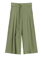 Hunter Green Pants für Frauen Schnürung Baumwolle Raised Waist Wide Leg Cotton Casual Hose