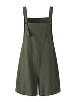 Hunter Green Polyester Lose Sommer Playsuit