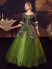 Hunter Green Retro Kostüme Polyester Kleid Damen Euro-Stil Marie Antoinette Kostüm Masquerade Ballkleid
