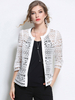 Jacke Spitze im schicken & modischen Style mit Dreiviertelärmeln für Alltag für Damen