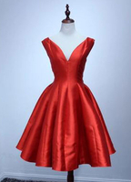 Jahrgang Plunginn Halsausschnitt a-line Off-die-Schulter Cocktailkleid