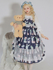 Japanische Art Lolita JSK Kleid Märchen Infanta Spitze Ärmellose Deep Blue Sweet Lolita Pullover Röcke