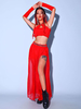 Jazz Dance Kostüme Damen Chiffon Baumwolle Split Rock Top Tanzbekleidung