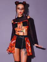 Jazz Dance Kostüme Damen Polyester Schürze Jumpsuit Hosen Tanzkleidung