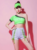 Jazz Dance Kostüme Neon Green Pants Top Dancing Wear