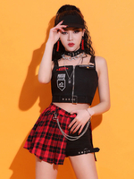 Jazz Dance Kostüme Top Choker Pants Rock Dancing Wear