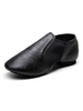 Jazz Dance Schuhe Black Round Toe Patched Pig Skin Dance Schuhe