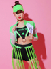 Jazz Tanzkostüme Neon Frauen Hosen Top Overcoat Dancing Wear
