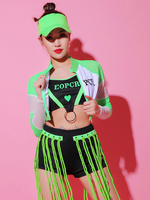 Jazz Tanzkostüme Neon Frauen Hosen Top Overcoat Dancing Wear