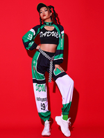 Jazz-Tanzkostüme Polyester-Hose Mantel Oberteil Tanzkleidung für Mädchen