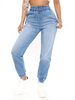 Jeans für Damen Cool Blue Tapered Fit Cotton Bottoms