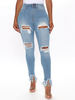 Jeans für Frau Sexy Distressed Tapered Fit Denim