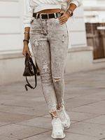 Jeans für Frauen Cowboy Baumwolle Bestickte Röhrenjeans