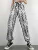 Joggerhose mit Schlangenmuster Elastische Taillenhose