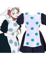Jojos bizarres Abenteuer Phantomblut Suzi Q Cosplay Kostüm Marineblau Kurzarm Polyester Cosplay Kostüm Komplettset