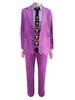 JoJos bizarres Abenteuer Yoshikage Kira Cosplay Kostüm Lila Anzüge Polyester 3-teiliges Set