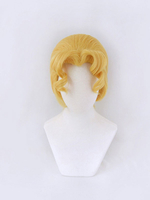 JoJos bizarres Abenteuer Yoshikage Kira Cosplay Perücke Goldene hitzebeständige Faser Anime Perücke