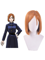 Jujutsu Kaisen Hexerei Fight Nobara Kugisaki Cosplay Perücke Orange Hitzebeständige Faser Straight Cosplay Perücken