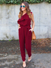 Jumpsuit Damen Overall ärmellos Einschulter und Schnüren Grün Party Abendmode