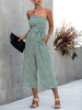Jumpsuit mit weitem Bein Trägerloser Ditsy Floral Women Jumpsuit