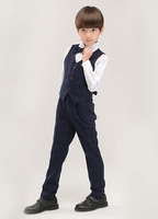 Jungen Anzug Fliege aus Polyester Kinder Anzug schwarz