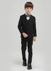 Jungen Anzug Set Schwarz Kinder Formelle Kleidung Hosen Weste Hemd Fliege Jacke Smoking Ehering Träger Anzüge 5 Pcs