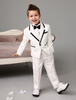 Jungen Suit Set Hochzeit Smoking Jacke Hosen Shirts Fliege Elfenbein Kinder Formelle Kleidung 4 Stück Ring Bearer Suit