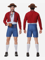 Karneval Halloween Kostüme Rot Herren Euro-Stil Set Feiertagskostüme