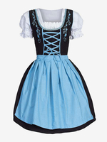 Karneval Kostüm Bier Mädchen Kostüm Baby Blue Besticktes Kleid Baumwolle Oktoberfest Kostüme Halloween Faschingskostüme