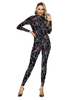 Karneval Kostüm Black Stretch Jumpsuit Polyester Trikot Urlaub Kostüme