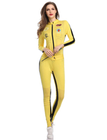 Karneval Kostüm Cheer Leader Costume Halloween Women Yellow Overalls Faschingskostüme