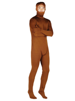 Karneval Kostüm Coffee Brown Unicolor Zentai Anzüge Ganzkörper Lycra Spandex Jumpsuit Faschingskostüme
