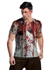 Karneval Kostüm Grau Scary Blood T-Shirt Cosplay Feiertage Kostüme