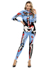 Karneval Kostüm Hell Himmelblau Stretch Overall Polyester Trikot Urlaub Kostüme