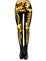 Karneval Kostüm Schwarzgold Damen Stretchhose Polyester Skinny Holidays Kostüme