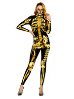 Karneval Kostüm Schwarzgold Stretch Jumpsuit Polyester Trikot Urlaub Kostüme