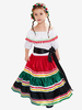 Karneval Traditionelles Mexikanisches Kleid für Mädchen Folklorische Tanzkleidung Halloween
