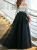 keine Schulter Langarm Chiffon 2stk -Sets