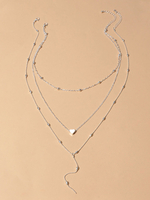 Kettenhalsketten Silber Herz geschichteten Damenschmuck
