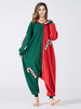 Kigurumi-Einteiler-Pyjama weihnachtlicher grüner Polyester-Overall für Erwachsene Kigurumi-Kostüme