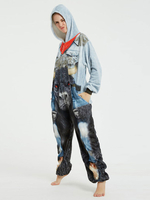 Kigurumi Onesie Pyjamas für Erwachsene Baby Blau Polyester Kigurumi Kostüme