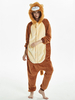 Kigurumi Pyjamas Adult Animal Onesie Kaffee Braun Flanell Jumpsuit Lion Kigurumi Kostüme