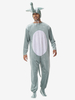 Kigurumi-Pyjamas Onesie Cartoon Erwachsene Hellgrau Polyester Hut Overall Kigurumi Kostüme