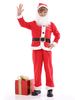 Kinder Cosplay Kostüm Weihnachtsmann Rot Polyester Faser Zylinder Hut Schärpe Hosen 4-teiliges Set Kinder Weihnachtskostüm