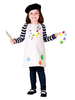 Kinder Cosplay Kostüme Maler Weiß Kostüm Top Schürze Hut 3-teiliges Set Halloween-Kostüm