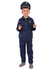 Kinder Halloween Kostüme Polizist 3-teilig Set Dark Navy Polyester Faser Kids Cops Kostüm Full Set
