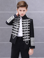 Kinder Halloween Kostüme Schwarz Gold Palast Retro Kostüm Performance Kostüm