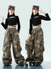 Kinder Jazz Dance Kleidung 2-teilig Langarm Top und Camouflage Hose Hip Hop Anzug