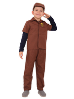 Kinder Kostüm Postbote Kaffee Braun Cosplay Hose Zylinder 3-teiliges Set Polyester Halloween Kostüme