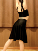 Kinder Latin Dance Kleider Black Girls Set Lycra Spandex Rock Top Tanzkostüm